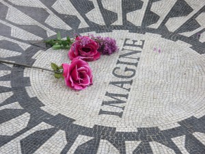 an image taken at Strawberry fields, Central Park